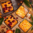 P&P CHEF Nonstick 6 Inch Square Baking Cake Pans, Small Deep Baking Pan for Cake, Lasagna, Pie, 4 Pieces, Black