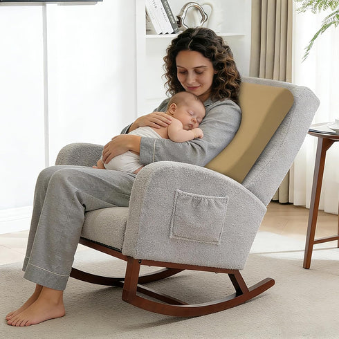 2-in-1 HAVARGO Neck Pillow Lumbar Support Pillow for Recliner Couch & Nursery Glider Chairs- High-Resilient Foam