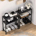 2-Tier Narrow Side Table for Small Space, Small End Table with Shelf Holder, Slim Nightstand, Skinny Snack Couch Table