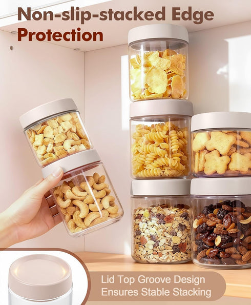 6 pack 16 oz Overnight Oats Containers with Lids and Spoons Glass Jars with Airtight Lids: Wide Mouth Mason Salad Jars