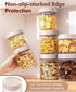 6 pack 16 oz Overnight Oats Containers with Lids and Spoons Glass Jars with Airtight Lids: Wide Mouth Mason Salad Jars