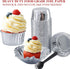 50 Pack Foil Cupcake Liners with Dome Lids, LNYZQUS 5.5 Oz Large Muffin Cups, Disposable