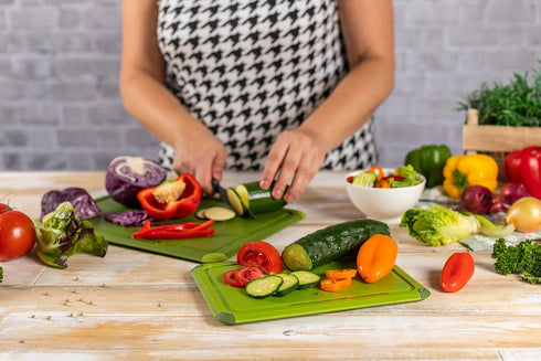 Kuhn Rikon Colori+ Cutting Board Small, Light Green, 9.75" x 6.75"