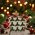 Jinshining 20 Pcs Red and Green Christmas Holly Berries Faux Berry Flowers with Leaves Xmas Berry Picks