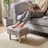 15.75" UHBD023G YMYNY Small Foot Stool Ottoman, Footrest with Sponge Soft Padded Seat, Cotton-Linen Blend Fabric