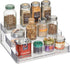 iDesign 3-Tier Spice Rack Organizer, Clear, Made in USA