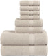 BolBom*S 8 Set 100% 2 28x56,2Hand Bathroom16x26, 4 Cloths12x12, Piece Towel Ultra Soft Pure Cotton, Large Bath Towels