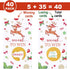 Outus 40 Pieces Christmas Scratch Off Cards Christmas Scratch Off to Win Stickers Party Game Holiday Tickets Xmas