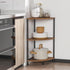3 23.2" Corner Plant Stand Shelf, Tier Small Shelf Plant Stand for Indoor Plants, Rustic Brown Corner Bookshelf Wall