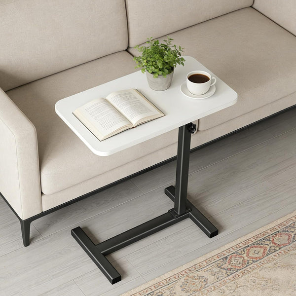 Tinysun C Shaped Small Side Table,Adjustable Tv Tray Side Table for Bedroom,Couch Bed