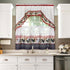 Printed Tier and Swag Window Curtain Set, 57 Inch Width, 36 Inch Length, Rooster, Machine Washable
