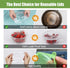 Silicone Stretch Lids for Food Storage, Reusable Elastic Bowl Covers for Containers, Food Grade Silicone Microwave Cover