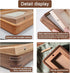 RRQKMBO 6x8 5x7,Rounded Natural Dark Walnut Solid Wood Picture Frames, Hand Make Crafted Original Wood Frame with Mat