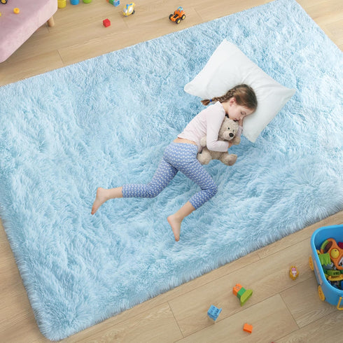 4x6 Ultra Soft Fluffy Rugs for Bedroom Feet, Shag Area Rugs for Living Room, Large Comfy Furry Rug for Boys Kids Baby