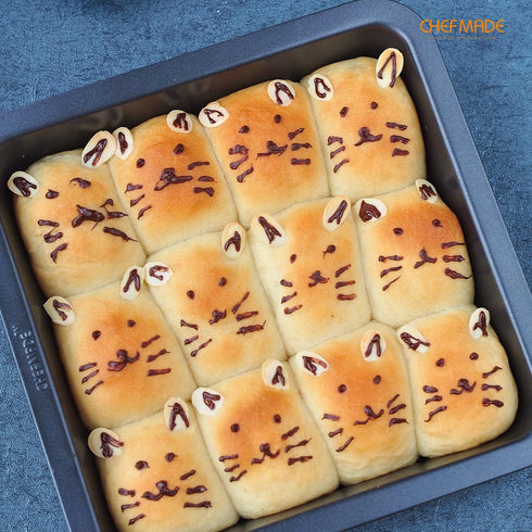 CHEFMADE Nonstick 8 Inch Square Cake Pan Set of 2