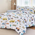 Set 3-Piece Set WINLIFE Construction Twin Comforter for Boys Teen Kids Bedding Reversible Lightweight Microfiber Forest