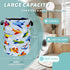 SELIONLIKN 18.9" 16.5" Cartoon Plane Laundry Hamper Foldable With Handles Colorful Tote Bag Universal Oxford Cloth