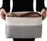 Closet 3 Pack) DECOMOMO Storage Baskets for Shelves - Fabric Storage Bins, Linen Organizers and Storage (Grey & White