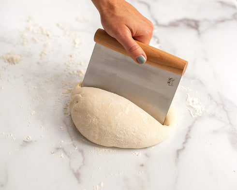 Nordic Ware Dough Cutter - Stainless Steel Blade with Beechwood Grip for Easy Dough Cutting