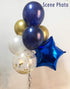 Birthday Decorations Royal Blue Gold – Glabby Happy Birthday Balloon Foil Banner for Boys Men Bday Party