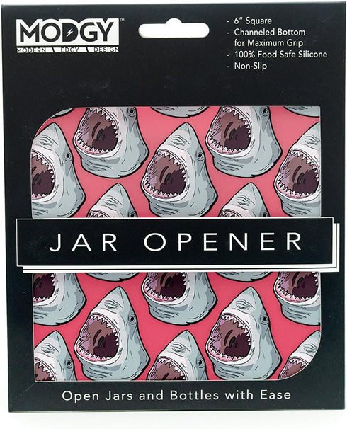 Modgy Silicone Jar Lid Opener Gripper Pad for Opening Mason Jars, Sharktacular
