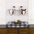 NoJo Plush Fleece Grey & White Cow Head Wall Decor - Charcoal, White, Peach