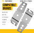 PartsBroz WP8269145 Dishwasher Bracket - 8269145 (2-Pack) Compatible with Whirlpool, KitchenAid, Kenmore, Maytag