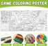 Train Giant Coloring Poster Train Large Versatile Activity Drawing Paper Coloring Tablecloth DIY Trains Theme Game