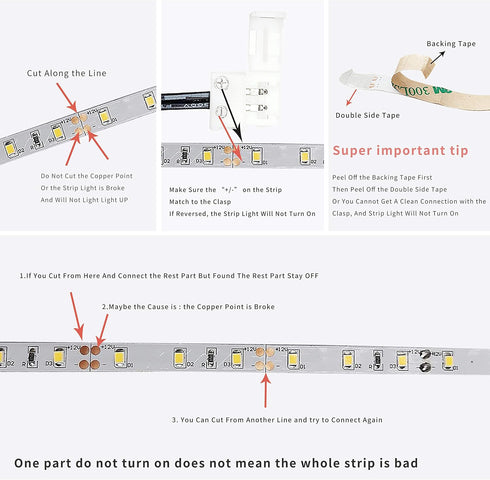 Sensky Motion Sensor LED Under Cabinet Lighting Kit, Extendable Under Counter Light with Power Adapter