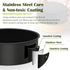 E-far 8 x 3 Inch Cake Pan Set of 2, Nonstick Stainless Steel Round Pans for Baking Birthday Wedding Layer Cakes