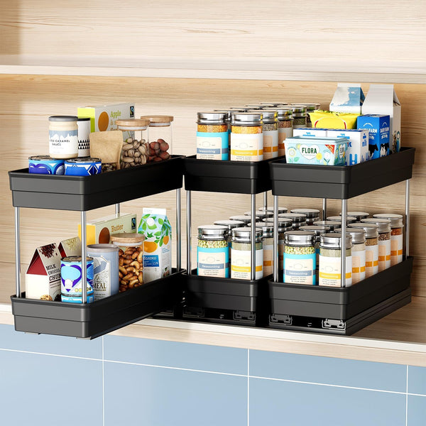 Nieifi Spice Organization for Cabinet-Vertical Spice Rack Pull Out-Spice Rack Organizer for