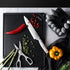 hecef 14 Pieces Kitchen Knife Block Set with Wooden Block & Sharpener, High Carbon Stainless Steel Cutlery Set