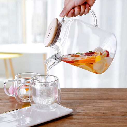 CNGLASS Bamboo Lid for Cnglass Teapot, Available in 30.4oz/40.6oz/50.7oz Sizes