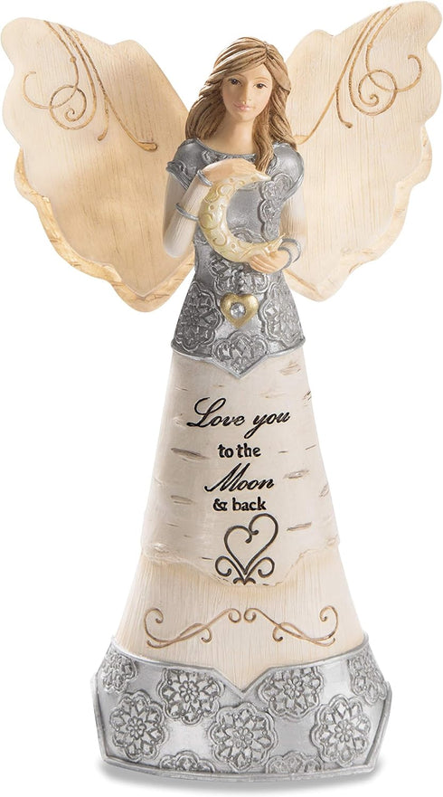 Pavilion 6 Inch Collectible Angel Figurine, Love You to The Moon & Back