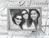 Malden International Designs Friends Picture Frame, 4x6, Mirrored Glass with Silver Metal Inner Border, Clear