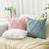 decorUhome Decorative Throw Pillow Covers 18x18 Set of 2, Soft Plush Faux Wool for Couch and Living Room, Aqua
