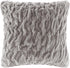 Set 2 50"x 60" Comfort Spaces Ruched Faux Fur Plush Throw Blanket and Pillow with Matching Square Pillow Covers Sofa