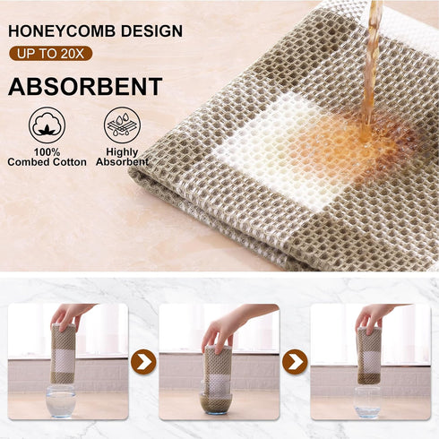 Set, 28 13 Inch 12 12 Inch, Set 8 Mordimy Kitchen Towels and Dish Cloths X and X of Soft and Super Absorbent Dish