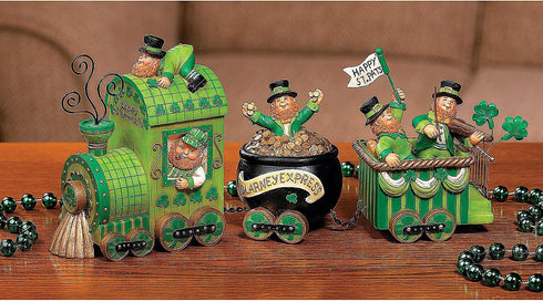 Fun Express Leprechaun Blarney Express Tabletop Train - St. Patrick's Day Home
