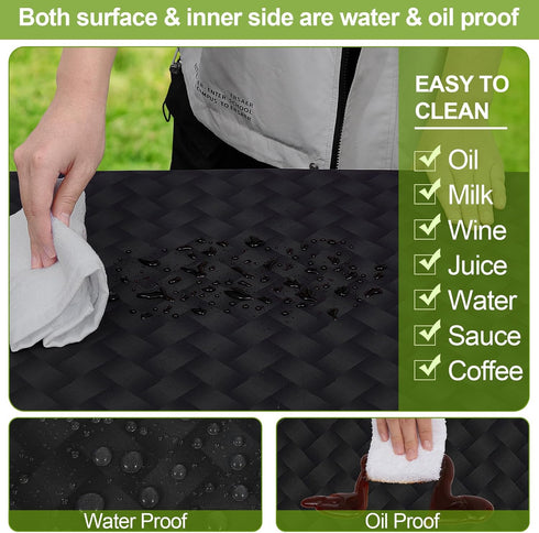 72in, Play Tailor Picnic Table Cover with Bench Covers Camping Essentials Waterproof Windproof Camping Tablecloth