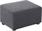 Charcoal Gray Flamingo P Stretch Ottoman Slipcover - Folding Storage Stool Protector, Soft Rectangle with Elastic