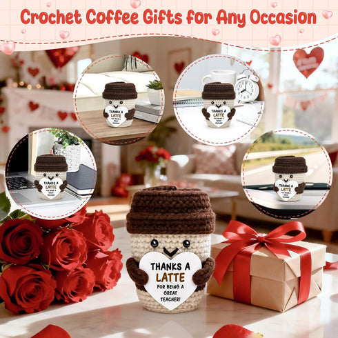 Teacher Appreciation Gift End of Year Teachers Week Day Coffee Lover Teacher Women Men from Students Handmade Crochet