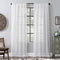 Archaeo Slub Textured Linen Blend Curtain, 52" x 84", White for Home Decor