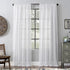 Archaeo Slub Textured Linen Blend Curtain, 52" x 84", White for Home Decor