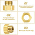 1 Pack 1-1/16 Inch 1/2 157 Inch Dreyoo Hose Bib Brass Adapter, Fine Thread Female Vacuum Hose Bib Compatible