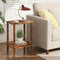 TUTOTAK End Table, Side Table, Nightstand, 2-Tier Storage Shelf, Sofa Side Table