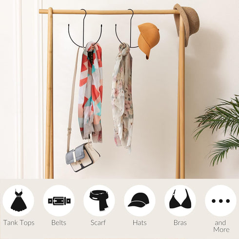 2 Pack Closet Closet ZEDODIER Belt Hangers, Belt Rack Black Accessories Organizers, Organizer Hook Rack for Belt, Ties