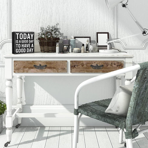 Positive Wood Sign Desk Decor 5x5 Inch, Today Is a Good Day to Have a Good Day, Motivational Gift for Home Office