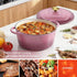 Miereirl 4.5 Quart Enameled Dutch Oven Pot with Lid, Cast Iron Dutch Oven with Dual Handles for Bread Baking, Cooking
