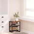 CHEMPFR 3-Tier Entryway/Closet/Dorm 16.5x11.8x19.8 Inches Narrow Shoe Rack, Slim Space-Saving Shelf with Decorative